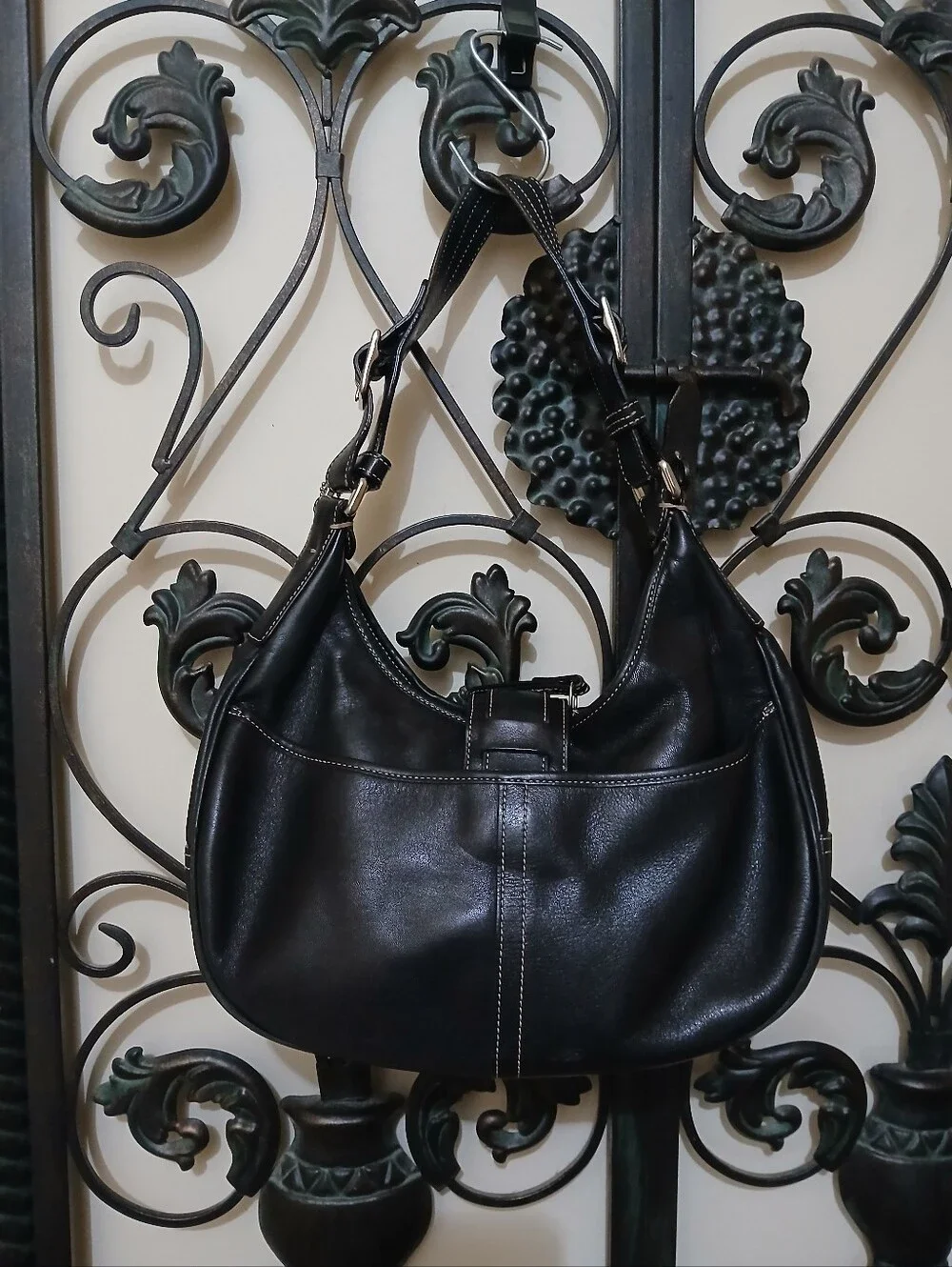 Vintage Coach Y2K Hampton Leather/Buckle HOBO Shoulder Bag for Women